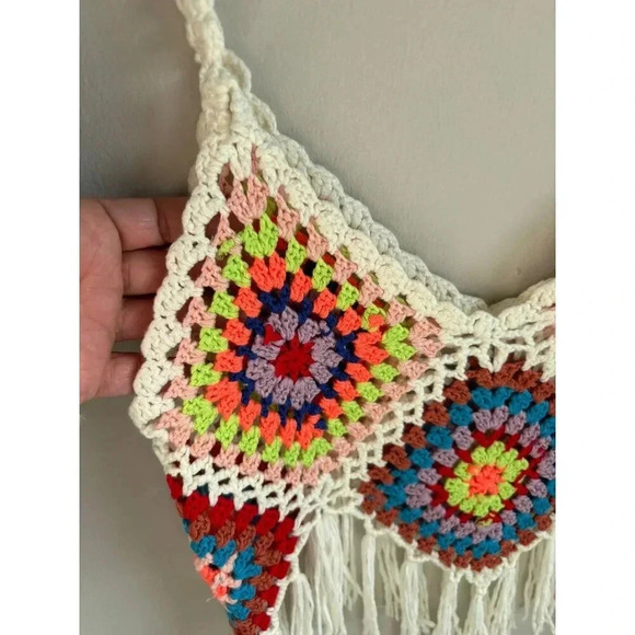 Unbranded Womens Ethnic Bohemian Crochet Boho Chic Tank Top Multi Sz M - Picture 7 of 7